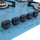 Ver imagem 3 de Fogão Cooktop a Gás Chapa 5 Bocas Ultra Chama 127/220v Marmorizado Marmo Azul
