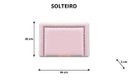 Ver imagem 2 de Cabeceira Estofada Reta Luxo com Tachas - Solteiro Courino Rosa