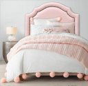 Ver imagem 1 de Cabeceira Provençal Luxo com Tachas - Solteiro Courino Rosa