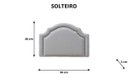 Ver imagem 2 de Cabeceira Estofada Provençal Luxo com Tachas - Solteiro Courino Cinza