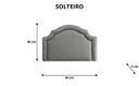 Ver imagem 2 de Cabeceira Estofada Provençal Luxo com Tachas - Solteiro Suede Cinza
