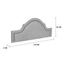 Ver imagem 2 de Cabeceira Casal Estofada Para Cama Box Provençal Luxo 140x60 Suede Cinza - Tachas Fumê