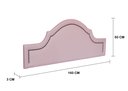 Ver imagem 2 de Cabeceira Queen Estofada para Cama Box Provençal Luxo 160x60 Courino Rosa - Tachas Fumê