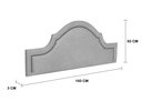 Ver imagem 2 de Cabeceira Queen Estofada para Cama Box Provençal Luxo 160x60 Suede Cinza - Tachas Fumê