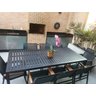 Conjunto de Mesa Retangular em Alumínio para Área Gourmet com 8 Cadeiras de Tela Sling e Madeira - 4