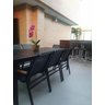 Conjunto de Mesa Retangular em Alumínio para Área Gourmet com 8 Cadeiras de Tela Sling e Madeira - 5