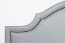 Ver imagem 3 de Cabeceira King Estofada para Cama Box Provençal Luxo 193x60 Courino Cinza - Tachas Fumê