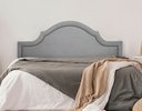 Ver imagem 1 de Cabeceira King Estofada para Cama Box Provençal Luxo 193x60 Suede Cinza - Tachas Fumê