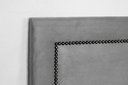 Ver imagem 3 de Cabeceira Casal Reta Luxo 140x60 Suede Cinza - Tachas Fumê