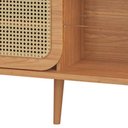 Ver imagem 6 de Rack para Sala de Estar Tv 55 Pol Porta Tela Natural 135cm Mahal D03 Freijó - Lyam Decor