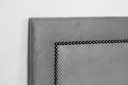 Ver imagem 3 de Cabeceira Queen Reta Luxo 160x60 Suede Cinza - Tachas Fumê