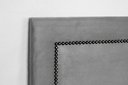 Ver imagem 3 de Cabeceira King Reta Luxo 193x60 Suede Cinza - Tachas Fumê