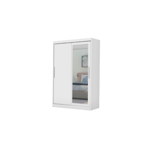 Roupeiro / Guarda Roupas Di 2 Portas de Correr Cor Branco