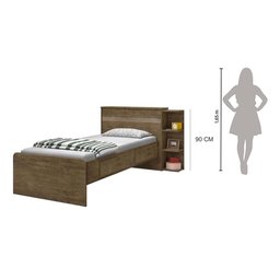 Cama Solteiro Baú 2 Gavetas sem Auxiliar Jequitibá J&a Móveis - 5