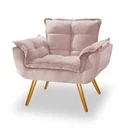 Ver imagem 1 de Poltrona Decorativa Opalla - Rosa:preto