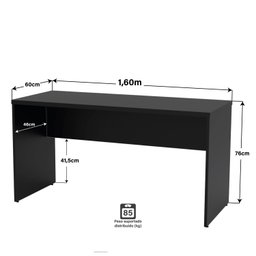 Mesa de Escritório 1.60x60 Tampo 30mm Netmobil - 5