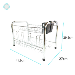 Escorredor de Pratos Duplo Talher Porta Copos - 3