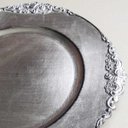 Ver imagem 2 de Sousplat VivaIN redondo prata com arabesco preto