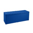 Ver imagem 4 de Recamier Baú 1,95m Madrid Suede Azul Marinho Dal Poz Estofados