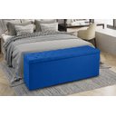 Ver imagem 1 de Recamier Baú 1,95m Madrid Suede Azul Marinho Dal Poz Estofados