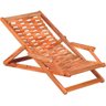 Cadeira Espreguiçadeira Dobrável com 5 Cabo de Aço e Madeira - 1