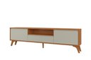 Ver imagem 5 de Rack Vertex New 3 Gavetas para TV até 75 pol. 237 cm Naturalle/Off White - Mavaular