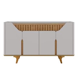Aparador Buffet Tâmisa 4 Portas Ripado em Mdf Off White Cinamomo 2076645 Bechara - 1