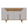 Aparador Buffet Tâmisa 4 Portas Ripado em Mdf Off White Cinamomo 2076645 Bechara - 1
