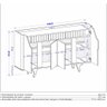 Aparador Buffet Tâmisa 4 Portas Ripado em Mdf Off White Cinamomo 2076645 Bechara - 5