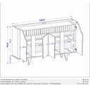 Ver imagem 5 de Aparador Buffet Tâmisa 4 Portas Ripado MDF Off White Cinamomo Sala de Jantar 2076645 Bechara