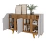 Aparador Buffet Tâmisa 4 Portas Ripado em Mdf Off White Cinamomo 2076645 Bechara - 3