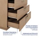 Ver imagem 5 de Cômoda 1 Porta 4 Gavetas Araçá CabeCasa MadeiraOriginals Marrom/Nogueira