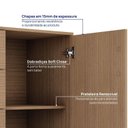 Ver imagem 4 de Cômoda 1 Porta 4 Gavetas Araçá CabeCasa MadeiraOriginals Marrom/Nogueira