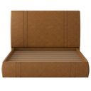 Ver imagem 4 de Cama Casal Flutuante com Cabeceira 140cm Astra S04 Couríssimo Caramelo - Lyam Decor