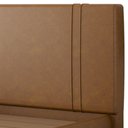 Ver mais imagens de Cama Casal Flutuante com Cabeceira 140cm Astra S04 Couríssimo Caramelo - Lyam Decor