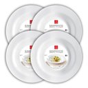 Ver imagem 3 de CONJ 4 PRATO Para MASSAS 29,5 cm GRANGUSTO Bormioli Rocco OPAL GLASS Grangusto Massa