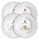 Ver imagem 3 de CONJ 4 PRATO Para MASSAS 29,5 cm GRANGUSTO Bormioli Rocco OPAL GLASS Grangusto Massa