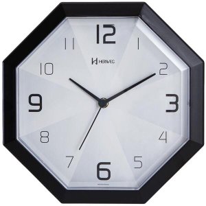 Relógio De Parede Tradicional Analógico Herweg Preto 6662-34