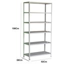 Ver imagem 2 de Estante de Aço com 06 Bandejas 58 cm (22/18) - 1,98x0,92x0,58m - W3 - 16041