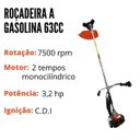 Ver imagem 3 de Capinadeira e Roçadeira Multifuncional a Gasolina 5 em 1 Importway Iwrg2t63 com Enxada Rotativa, 3 L