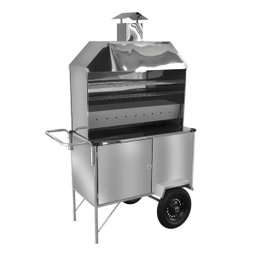 Carrinho de Churrasco Inox Estendido Rodas Pneumáticas Cefaz - 1