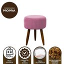 Ver imagem 5 de Puff Banqueta Decorativo Pés Madeira Rosa