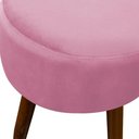 Ver imagem 3 de Puff Banqueta Decorativo Pés Madeira Rosa