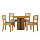 Ver imagem 1 de Sala de Jantar Mdf Redonda 4 Lugares Florença - Arbo Design