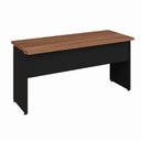 Ver imagem 6 de Mesa Escrivaninha 150cm Pés Painel com Gaveteiro Suspenso F5 Office Cor:Nogal com Preto