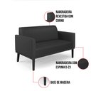 Ver imagem 6 de Sofá Namoradeira Base de Madeira Fixa Preto Marisa Corino Preto D03 - D’Rossi