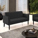 Ver imagem 2 de Sofá Namoradeira Base de Madeira Fixa Preto Marisa Corino Preto D03 - D’Rossi