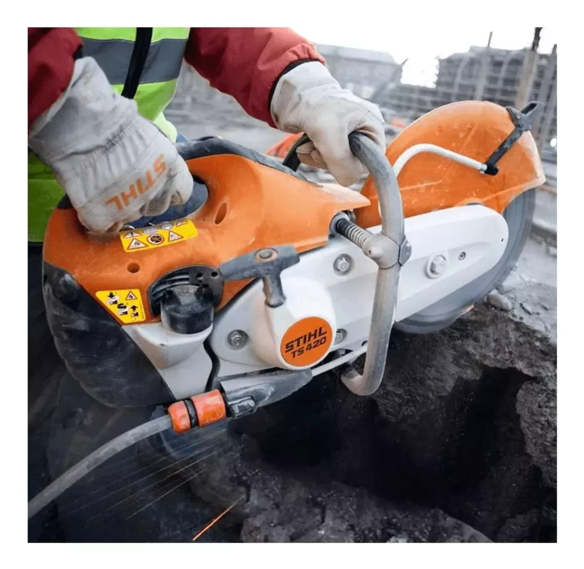 Cortador de Pedra a Gasolina Cor:laranja e Branco Stihl Ts 420 - 3