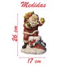 Decoração Enfeite Natal Papai Noel Na Chaminé Com LED 26cm - 2