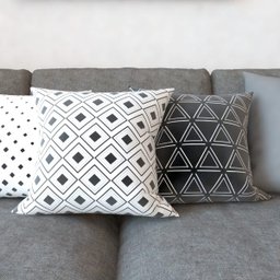 Kit 4 Capas Almofadas Preto e Branco Decorativas e Geométricas Para Sofá 40x40 - Novadecora - 4 Kit 4 Capas Almofadas Preto e Branco Decorativas e Geométricas Para Sofá 40x40 - Novadecora - 4